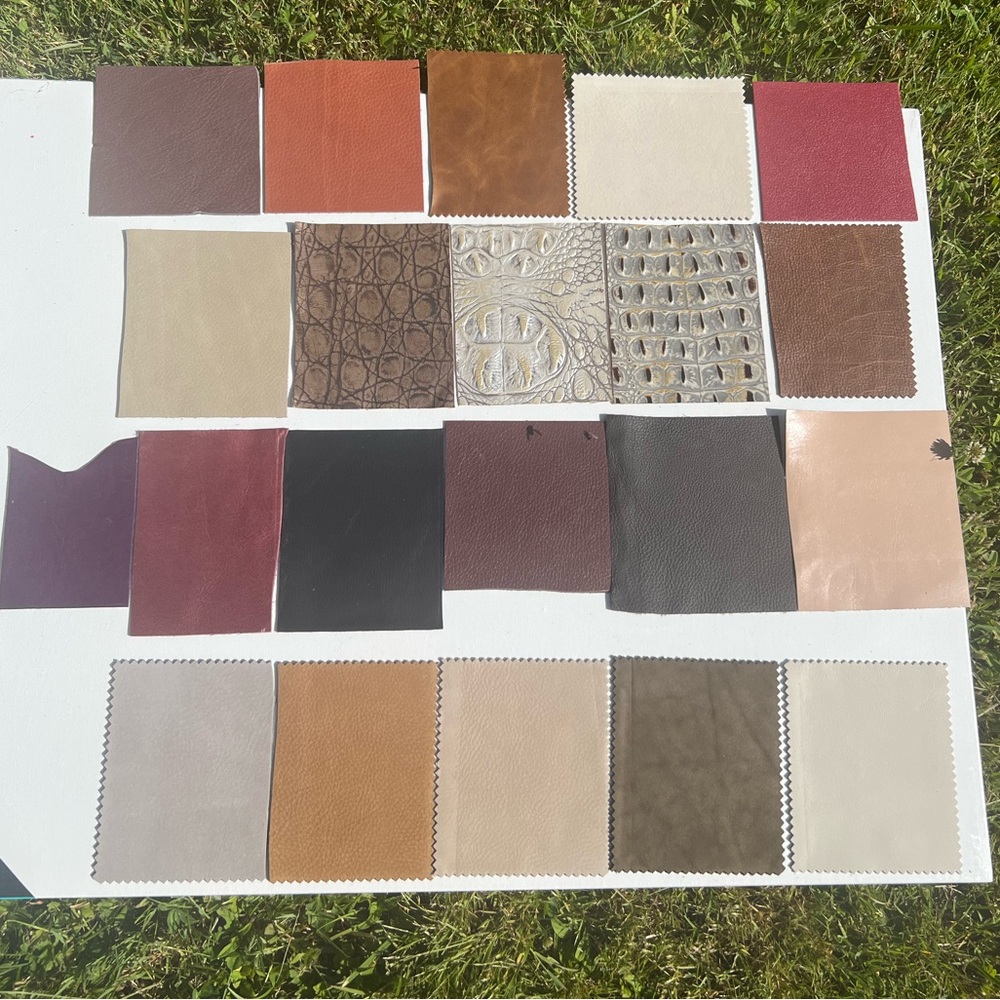 Genuine Leather Assorted Crocodile Metallic Crafting Lot New